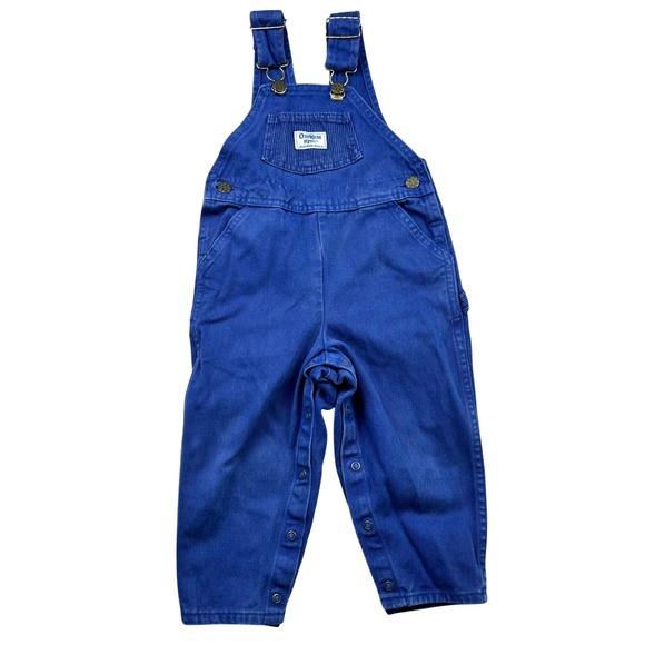 OshKosh B'gosh Other - Vintage‎ 1990s OshKosh B'gosh Blue Overalls Toddler 3T Made USA Cotton Snap Leg